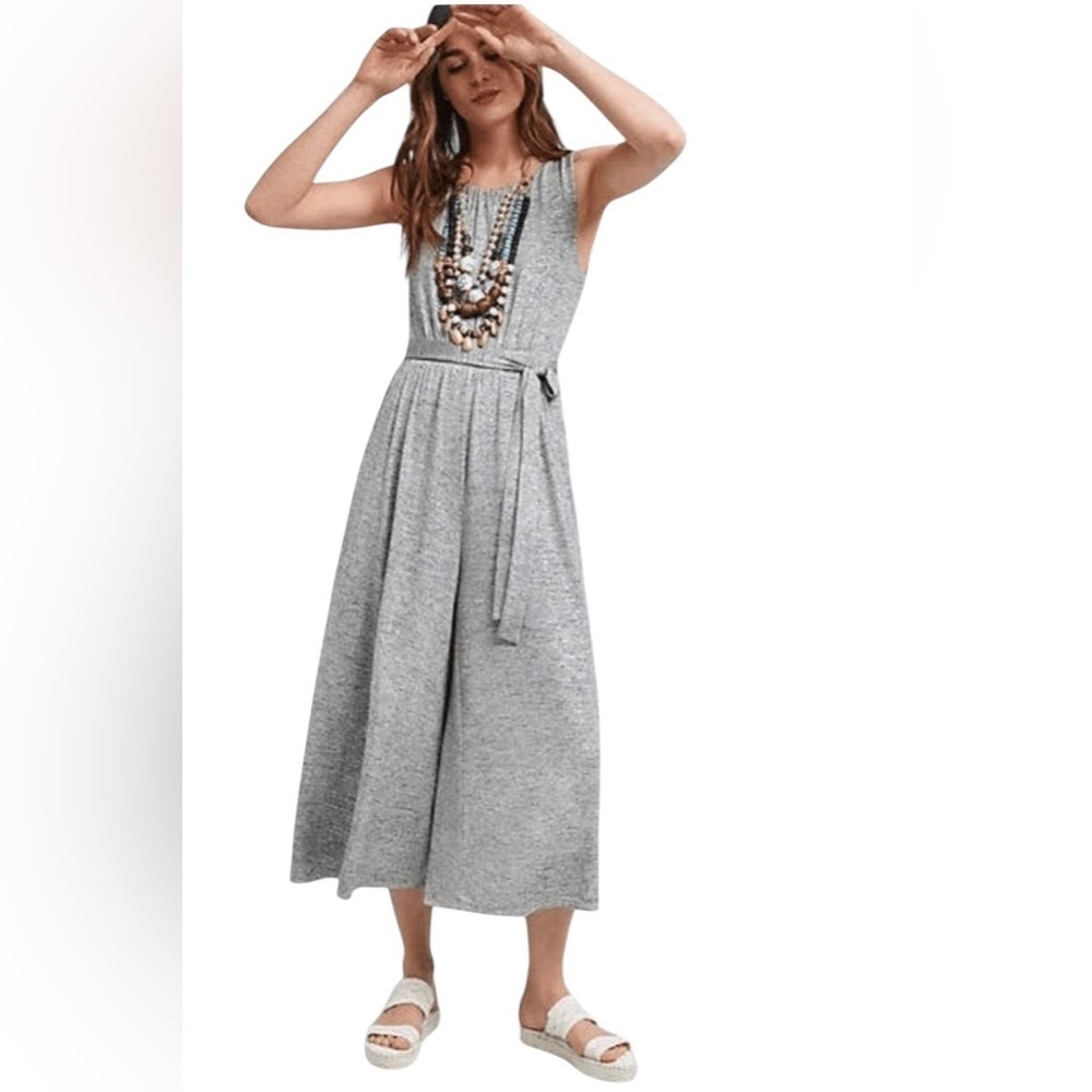 Meadow Rue Anthropologie Metallic Alchemist Jumpsuit Size Small Wide Leg